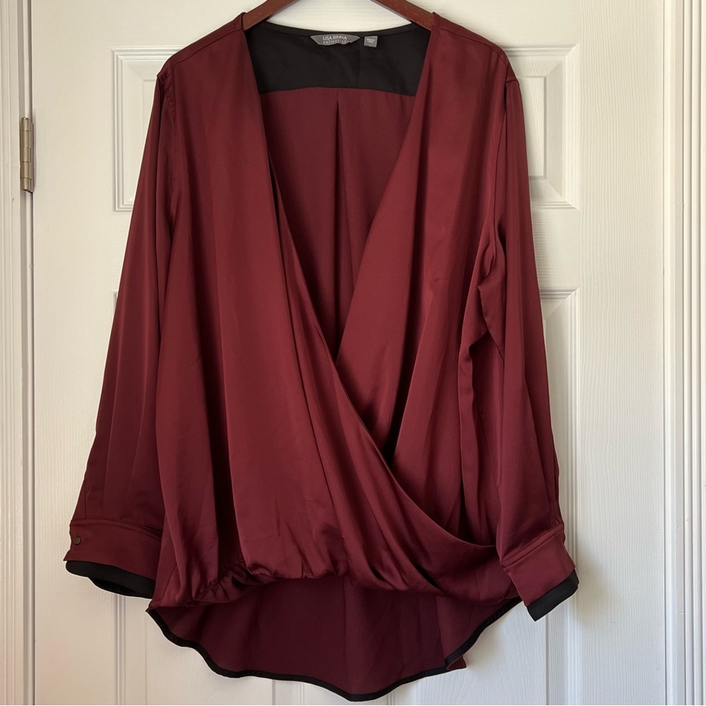 Lisa Rinna Surplice Blouse Sz 2X